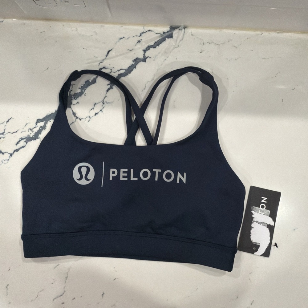 NWT Lululemon X Peloton Energy Womens Sports Bra Size 4 True Navy Blue